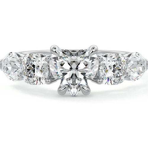 Nola - Heart Platinum Lab Grown Diamond Engagement Ring | Nura Lab