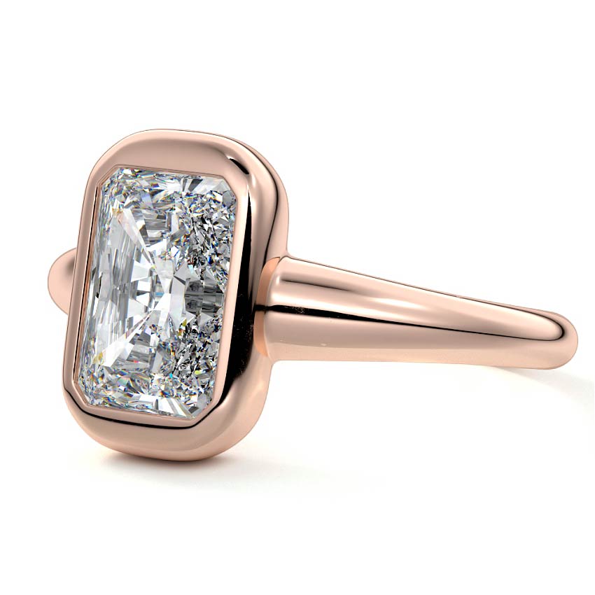 Oriana - Radiant Rose Gold Lab Grown Diamond Engagement Ring | Nura Lab