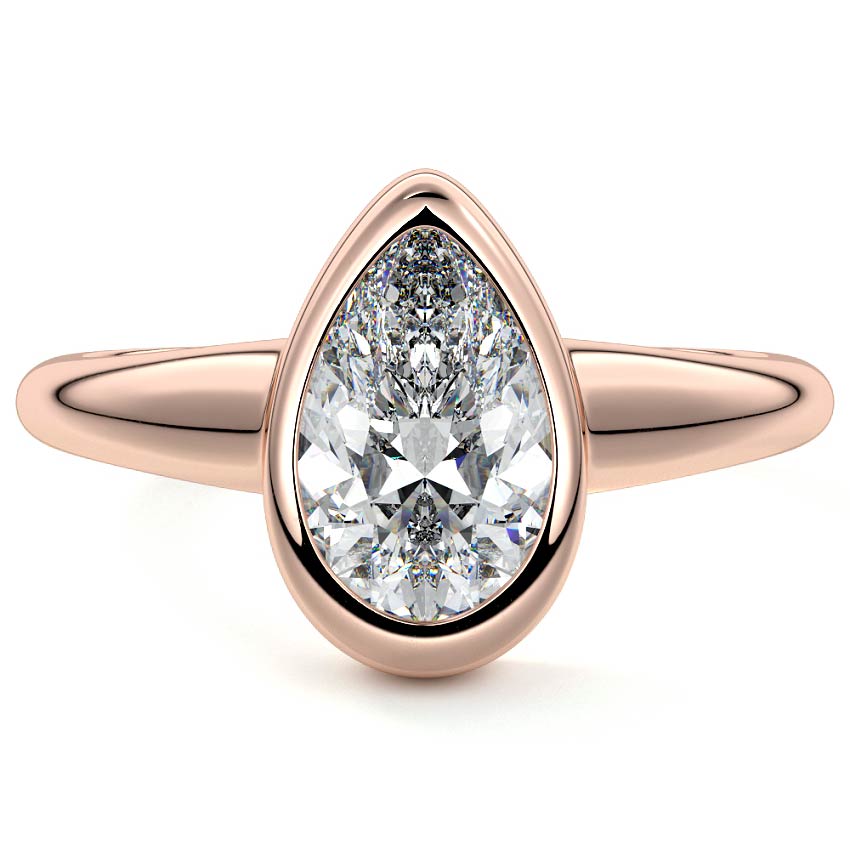 Oriana - Pear Rose Gold Lab Grown Diamond Engagement Ring | Nura Lab