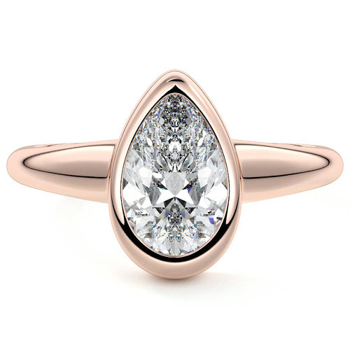 Oriana - Pear Rose Gold Lab Grown Diamond Engagement Ring | Nura Lab