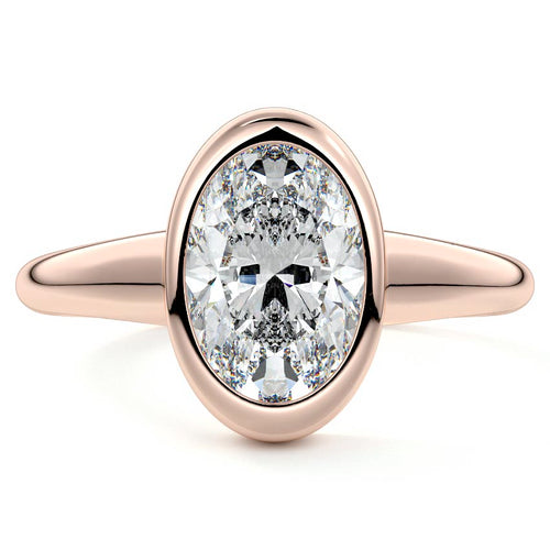 Oriana - Oval Rose Gold Lab Grown Diamond Engagement Ring | Nura Lab