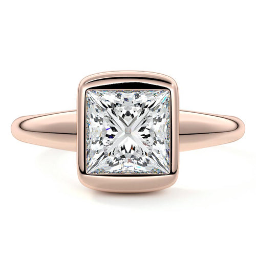 Oriana - Princess Rose Gold Lab Grown Diamond Engagement Ring | Nura Lab