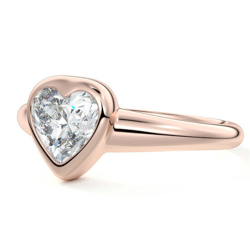 Oriana - Heart Rose Gold Lab Grown Diamond Engagement Ring | Nura Lab