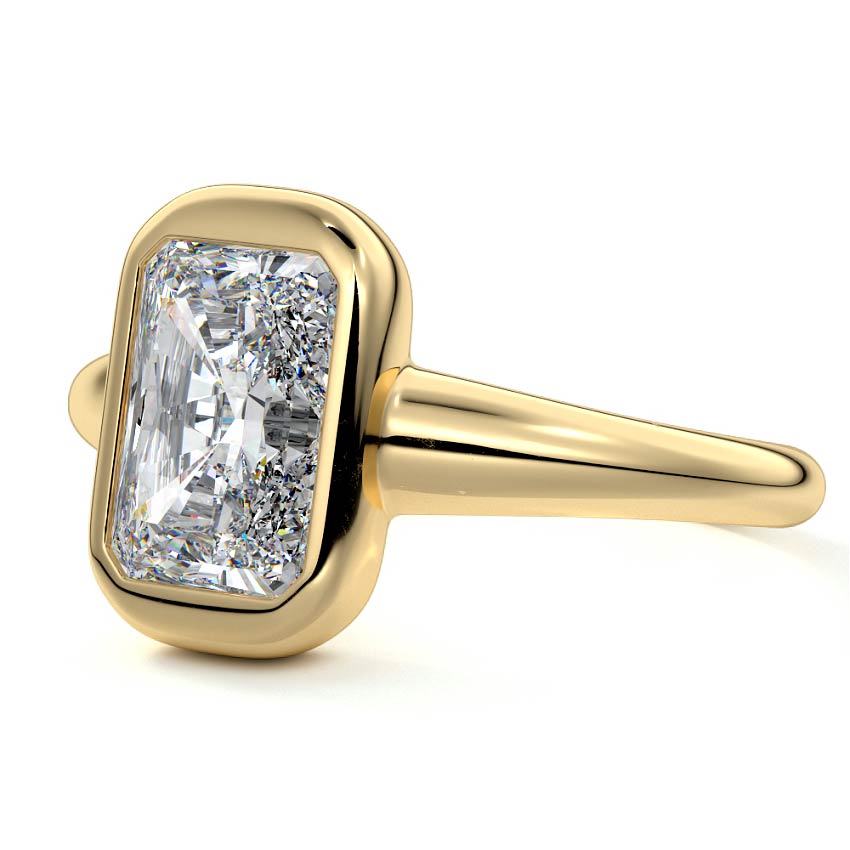 Oriana - Radiant Yellow Gold Lab Grown Diamond Engagement Ring | Nura Lab