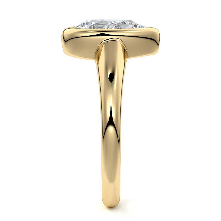 Oriana - Pear Yellow Gold Engagement Ring Side View | Nura Lab