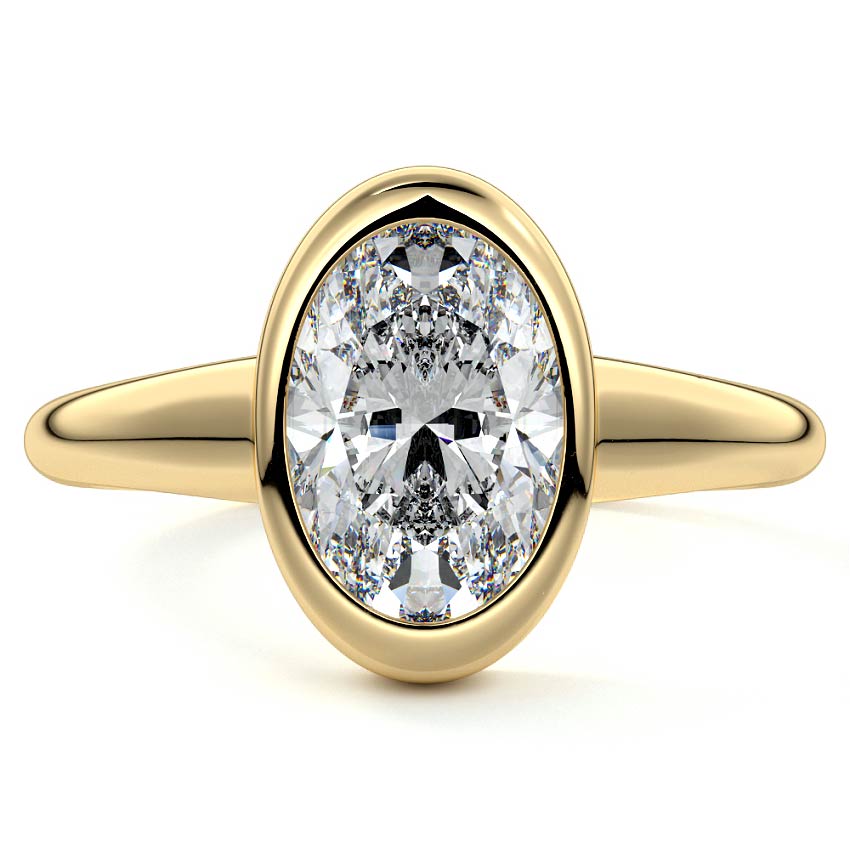 Oriana - Oval Yellow Gold Lab Grown Diamond Engagement Ring | Nura Lab