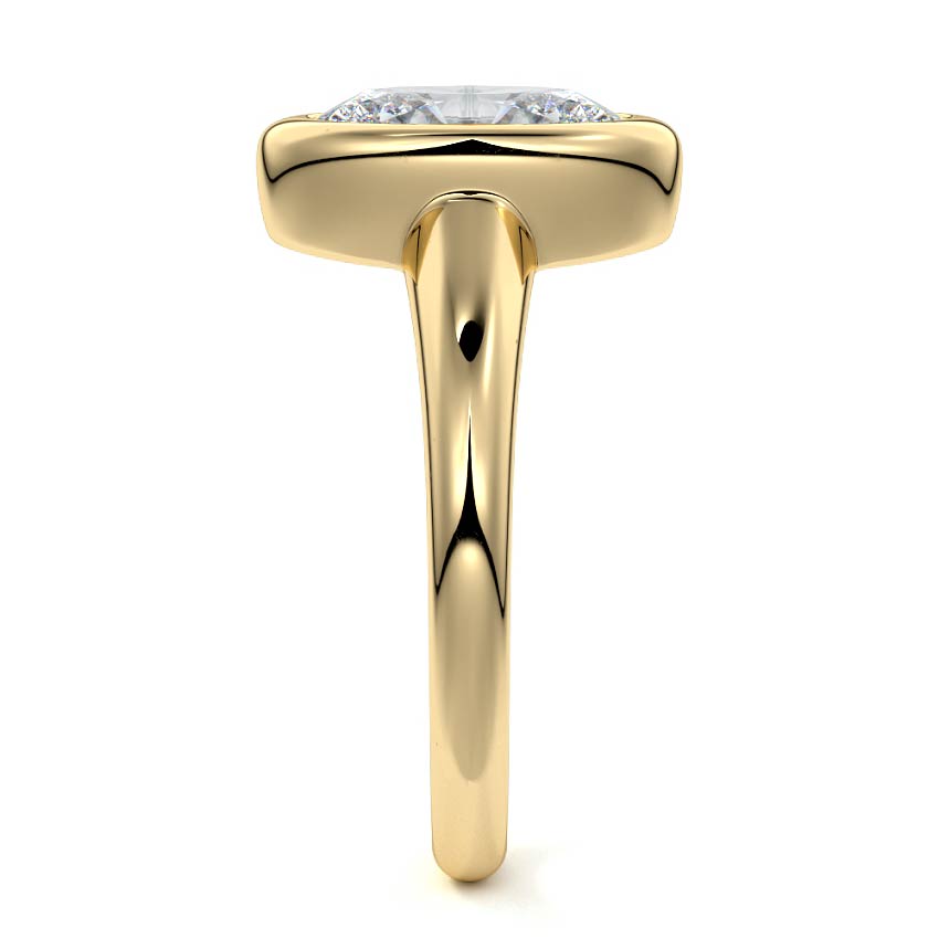 Oriana - Oval Yellow Gold Lab Grown Diamond Engagement Ring | Nura Lab