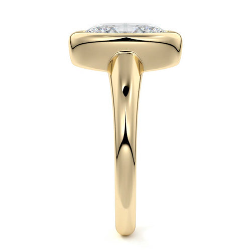 Oriana - Oval Yellow Gold Lab Grown Diamond Engagement Ring | Nura Lab
