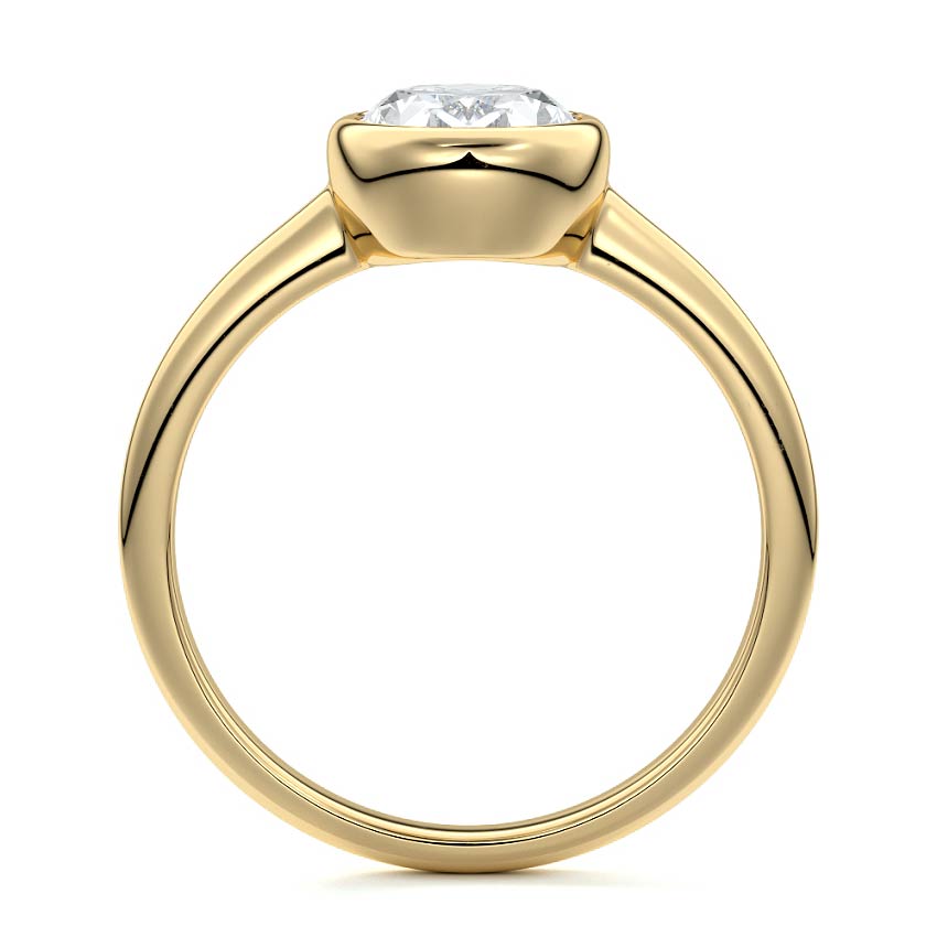 Oriana - Oval Yellow Gold Lab Grown Diamond Engagement Ring | Nura Lab