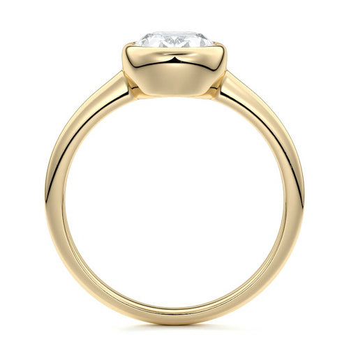 Oriana - Oval Yellow Gold Lab Grown Diamond Engagement Ring | Nura Lab