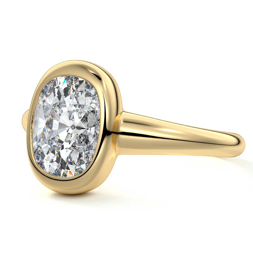 Oriana - Cushion Yellow Gold Lab Grown Diamond Engagement Ring | Nura Lab
