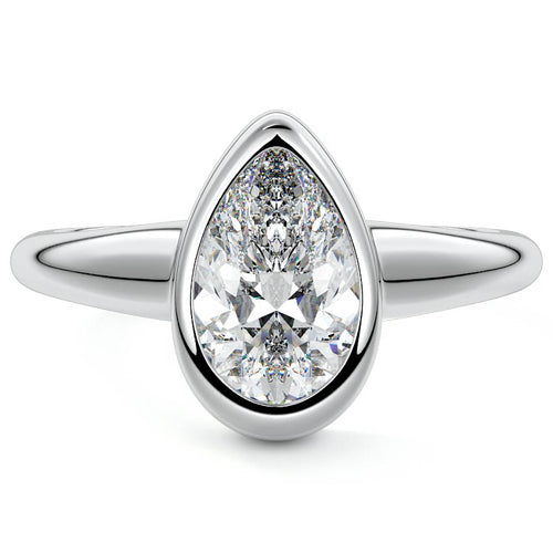 Oriana - Pear White Gold Lab Grown Diamond Engagement Ring | Nura Lab