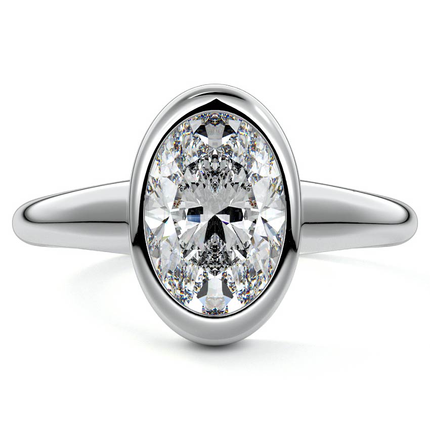 Oriana - Oval White Gold Lab Grown Diamond Engagement Ring | Nura Lab