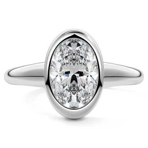 Oriana - Oval White Gold Lab Grown Diamond Engagement Ring | Nura Lab