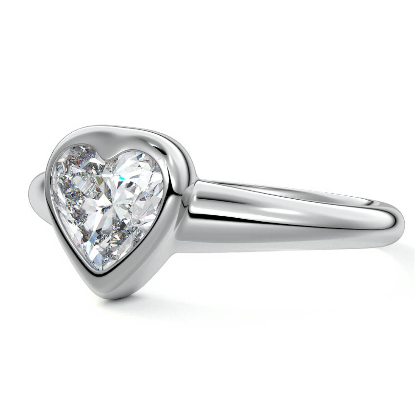 Oriana - Heart White Gold Lab Grown Diamond Engagement Ring | Nura Lab