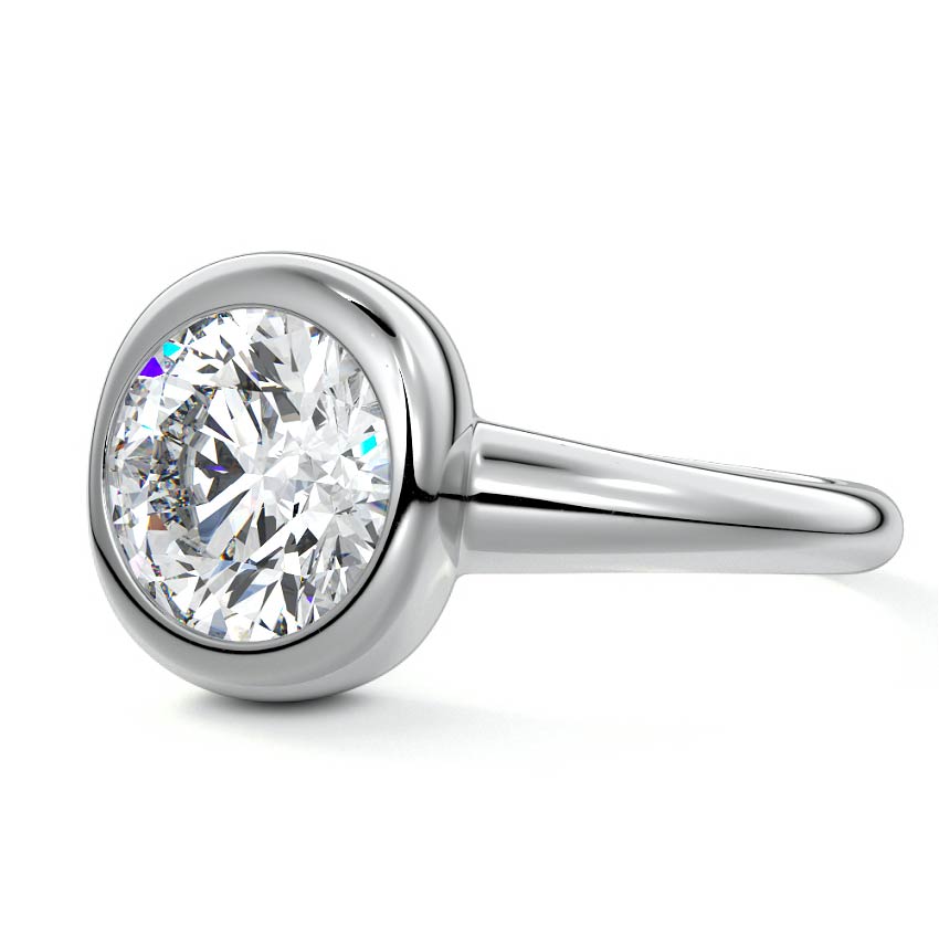 Oriana - Round Platinum Lab Grown Diamond Engagement Ring | Nura Lab