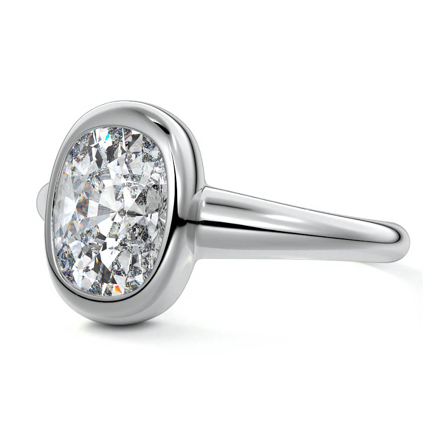 Oriana - Cushion Platinum Lab Grown Diamond Engagement Ring | Nura Lab