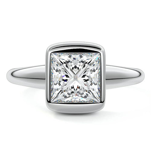 Oriana - Princess Platinum Lab Grown Diamond Engagement Ring | Nura Lab