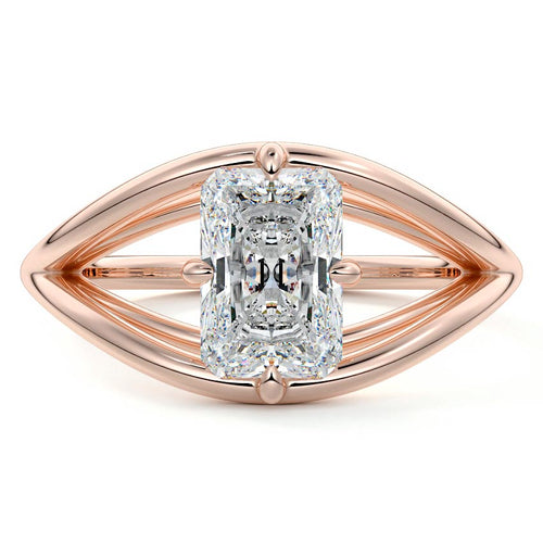 Orla - Radiant Rose Gold Lab Grown Diamond Engagement Ring | Nura Lab