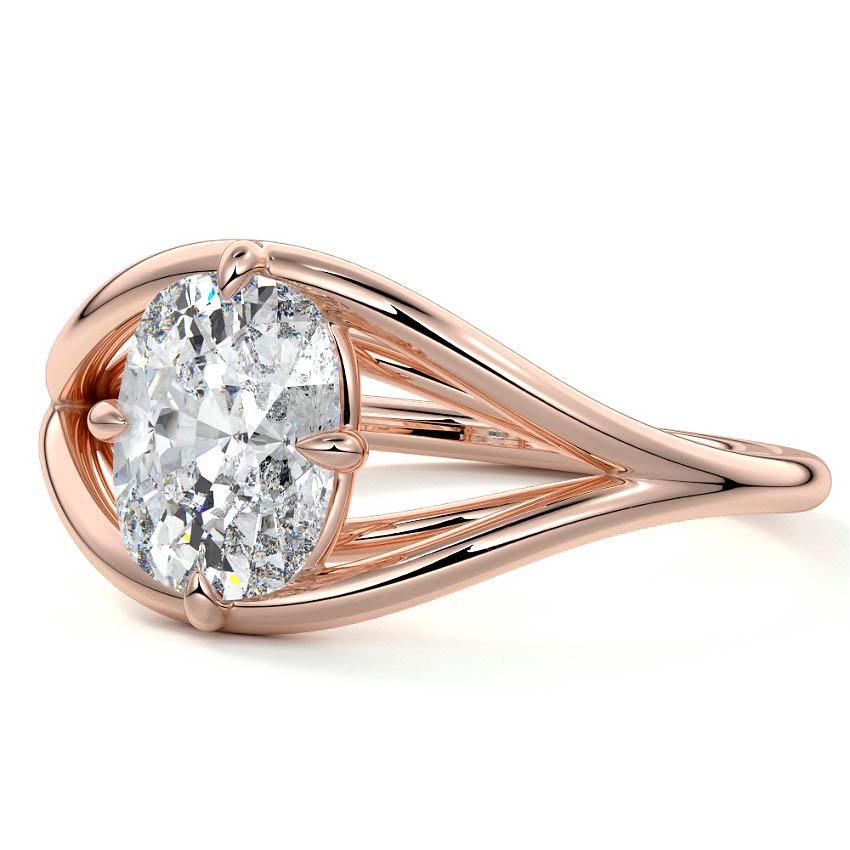 Orla - Cushion Rose Gold Lab Grown Diamond Engagement Ring | Nura Lab