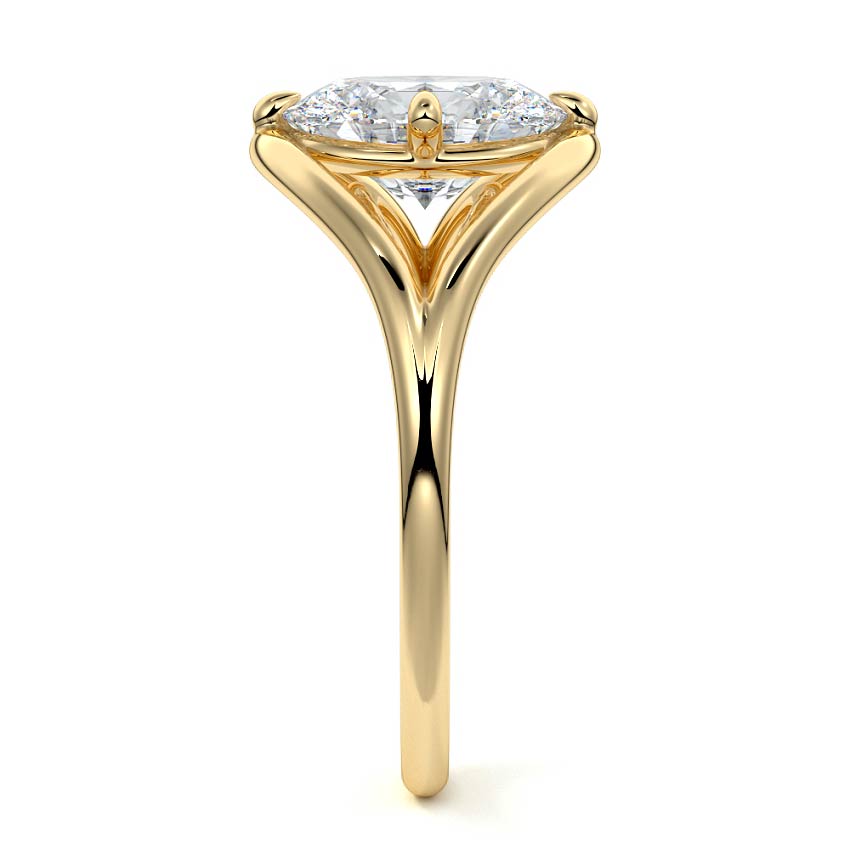 Orla - Oval Yellow Gold Lab Grown Diamond Engagement Ring | Nura Lab