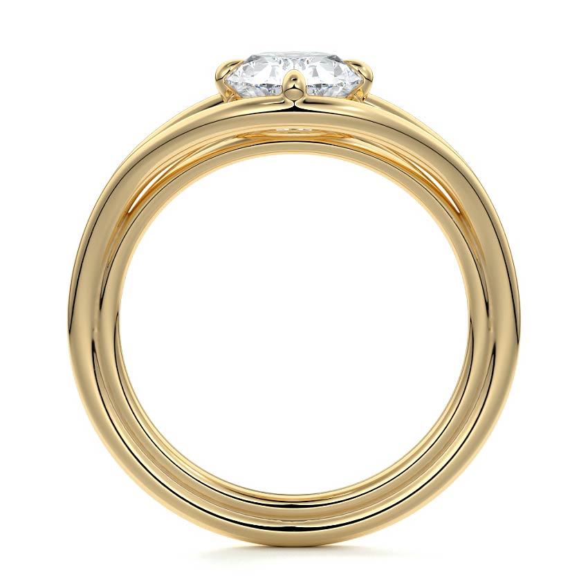 Orla - Oval Yellow Gold Lab Grown Diamond Engagement Ring | Nura Lab