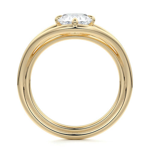 Orla - Oval Yellow Gold Lab Grown Diamond Engagement Ring | Nura Lab