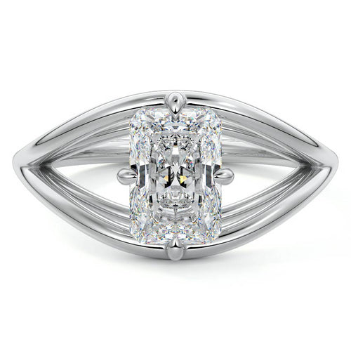 Orla - Radiant White Gold Lab Grown Diamond Engagement Ring | Nura Lab