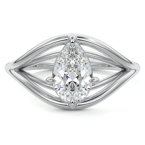 Orla - Pear White Gold Lab Grown Diamond Engagement Ring | Nura Lab