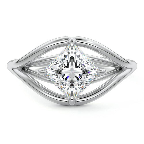 Orla - Princess White Gold Lab Grown Diamond Engagement Ring | Nura Lab