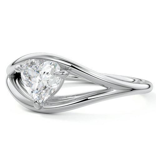 Orla - Heart White Gold Lab Grown Diamond Engagement Ring | Nura Lab