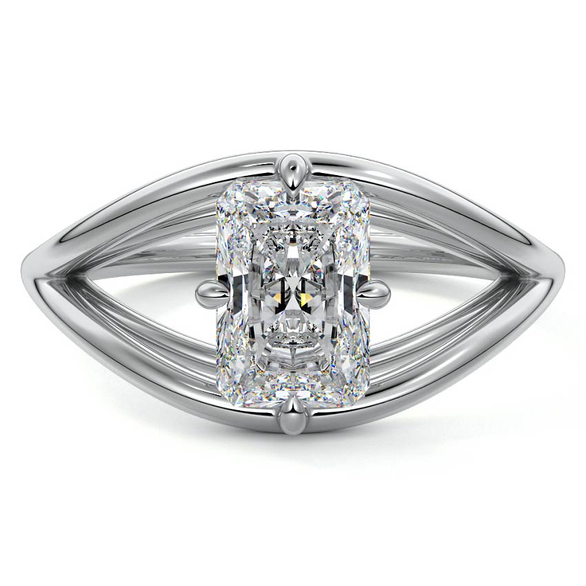 Orla - Radiant Platinum Lab Grown Diamond Engagement Ring | Nura Lab