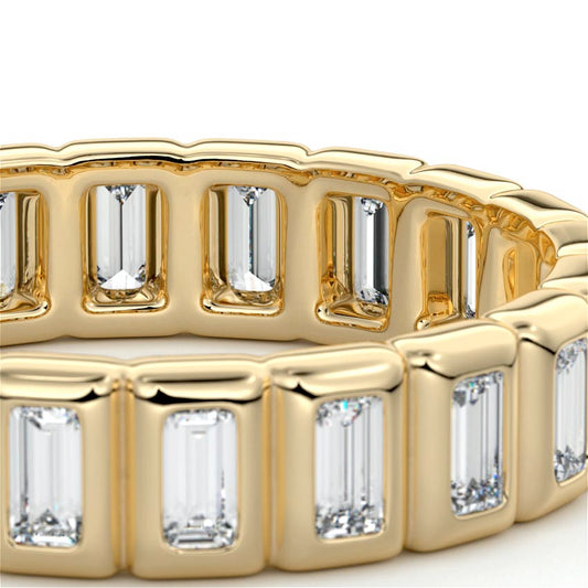 Eliana baguette lab grown diamond wedding band product detail - Nura Lab NZ