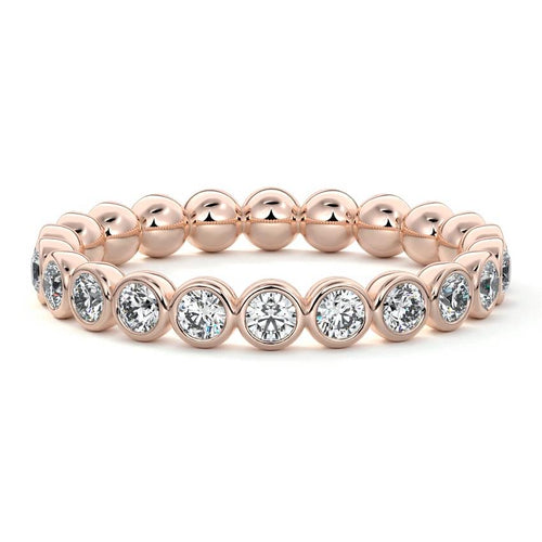 Danica  lab grown diamond wedding band in rose gold - Nura Lab NZ