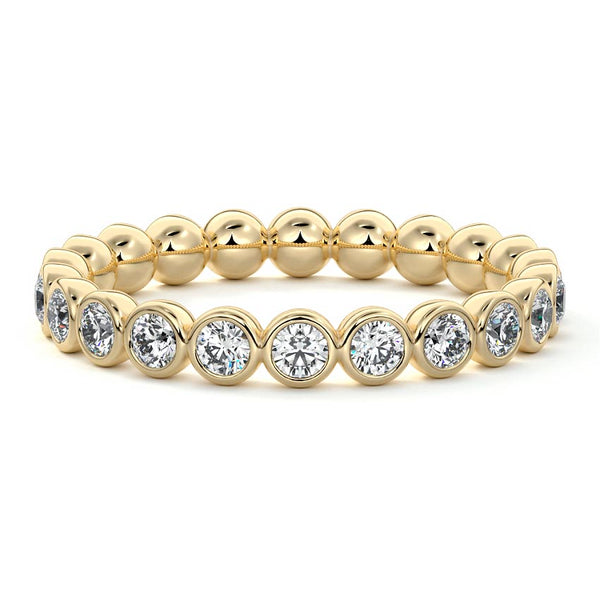 Danica - Bezel Lab Grown Diamond Bubble Eternity Band