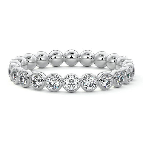 Danica  lab grown diamond wedding band in platinum - Nura Lab NZ