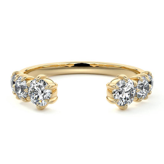 Blythe  lab grown diamond wedding band in yellow gold - Nura Lab NZ