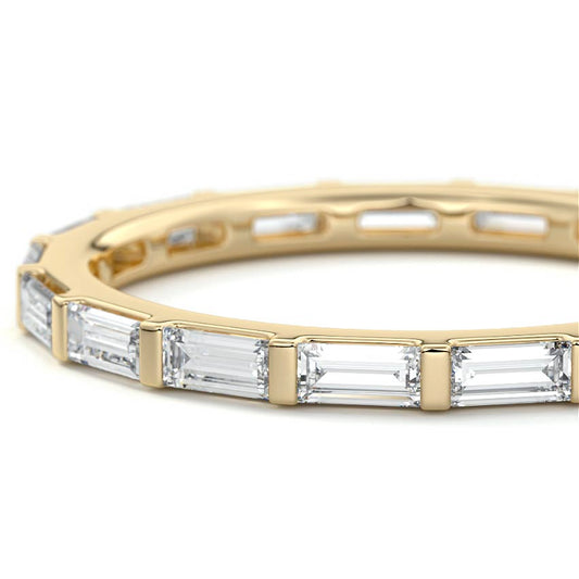 Willow baguette lab grown diamond wedding band product detail - Nura Lab NZ