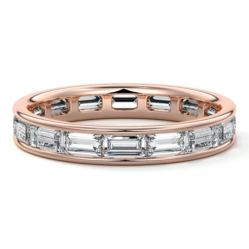 Viola  lab grown diamond wedding band in rose gold - Nura Lab NZ