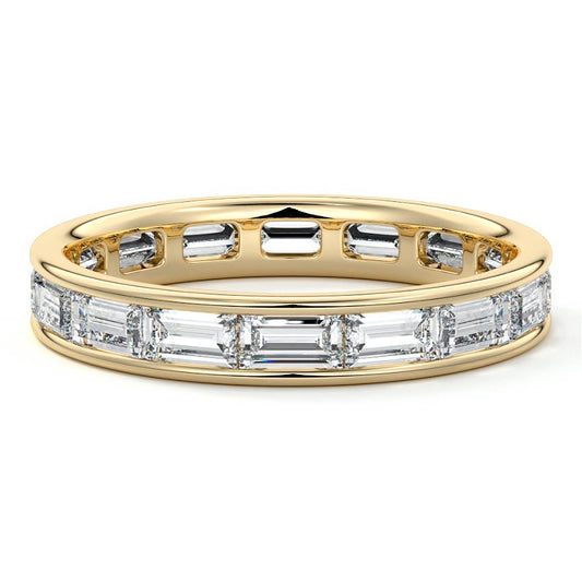 Viola  lab grown diamond wedding band in yellow gold - Nura Lab NZ