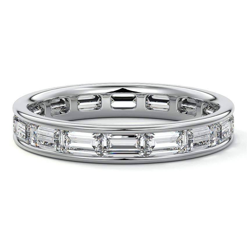 Viola  lab grown diamond wedding band in platinum - Nura Lab NZ