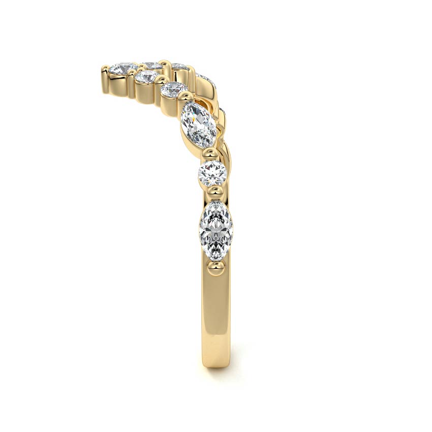 Tatiana marquise lab grown diamond wedding band product detail - Nura Lab NZ