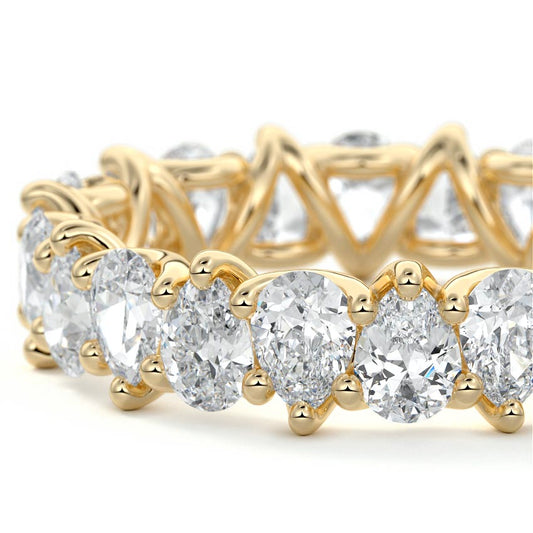 Selena pear lab grown diamond wedding band product detail - Nura Lab NZ