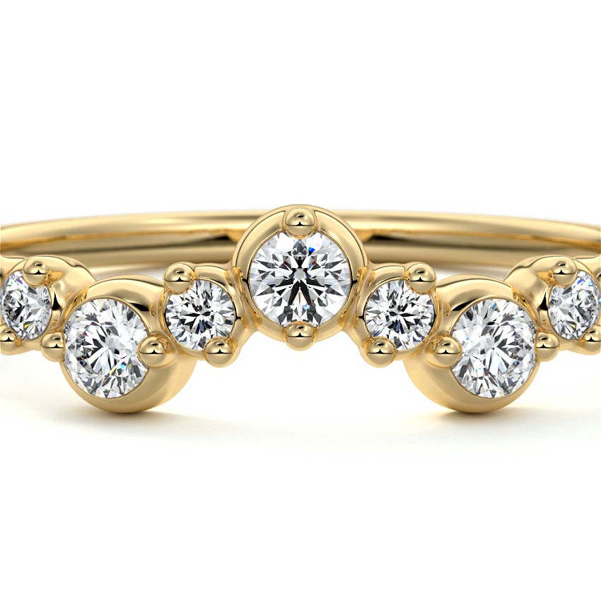Renee  lab grown diamond wedding band product detail - Nura Lab NZ
