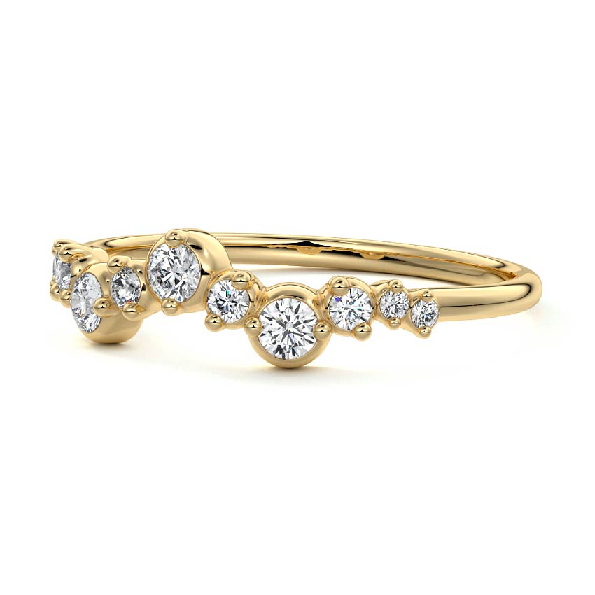 Renee  lab grown diamond wedding band product detail - Nura Lab NZ