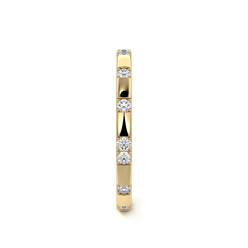 Pearl  lab grown diamond wedding band product detail - Nura Lab NZ