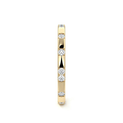 Pearl  lab grown diamond wedding band product detail - Nura Lab NZ
