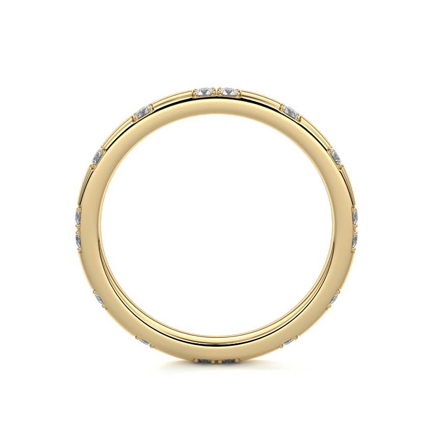 Pearl  lab grown diamond wedding band product detail - Nura Lab NZ