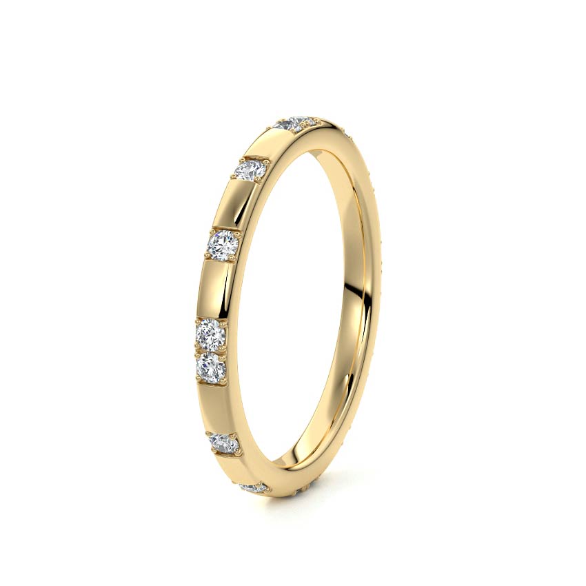 Pearl  lab grown diamond wedding band product detail - Nura Lab NZ
