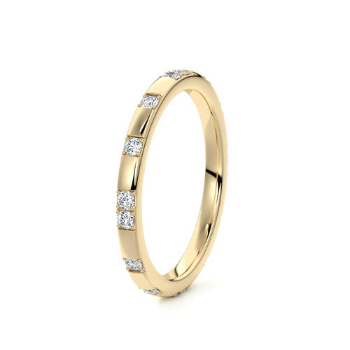 Pearl  lab grown diamond wedding band product detail - Nura Lab NZ